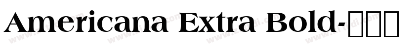 Americana Extra Bold字体转换